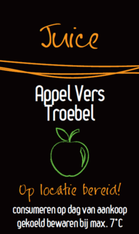 Sticker Vers Troebel Appelsap per 30