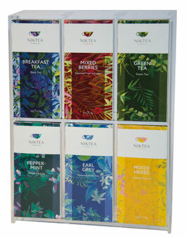 NIKTEA Wooden Display for 6 Teas