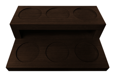 Loose Tea Display voor 6 Paper Tins &ndash; Wenge
