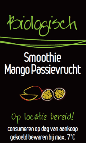 Sticker BIO Smoothie Mango Passiefruit per 30
