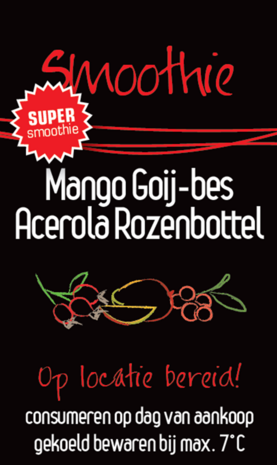Sticker Super Smoothie Mango, Goji-Bes Acerola & Rozenbottel per 30