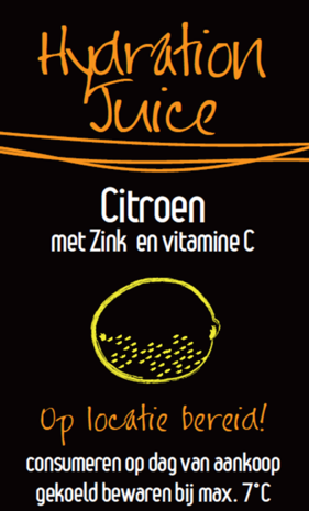 Sticker Citron 1+19 Jus d'hydratation par 30