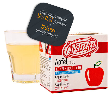 Apple cloudy 1+19 + ZINK (12x500ml)