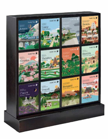 Pyra Pack & Pure Tea Display – 12 compartimenten (Wenge)
