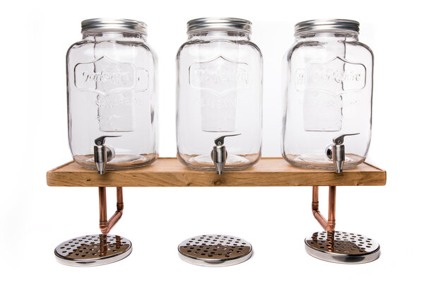 3 x Yorkshire Dispenser 6,8/8L Compleet met 1x Copper Riser Large
