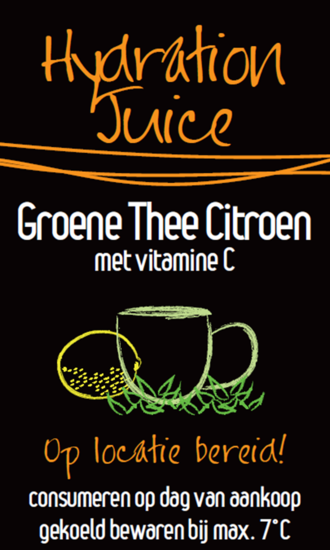 Sticker Groene Thee Citroen 1+19 Hydration Juice per 30