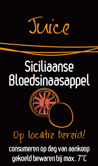 Sticker Siciliaanse Bloedsinaasappel per 30