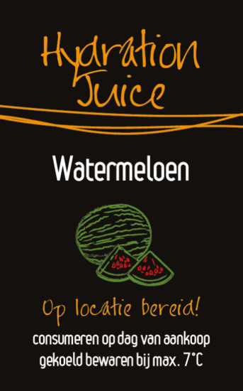 Sticker Watermeloen 1+19 Hydration Juice per 30