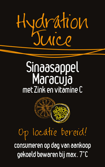 Sticker Sinaasappel Maracuja 1+19 Hydration Juice per 30