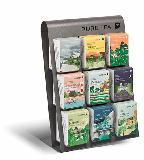 Pure Tea - Display - 9 compartimenten (Metaal) (Per Stuk)