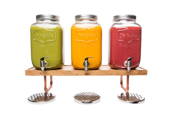 3 x Yorkshire Dispenser 6,8/8L Compleet met 1x Copper Riser Large