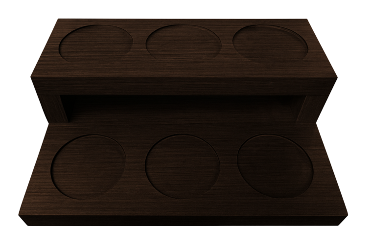 Loose Tea Display for 6 Paper Tins – Wenge
