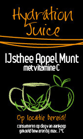 Label sticker for Iced Tea Apple Mint (1+19 Hydration Juice), pack of 30.